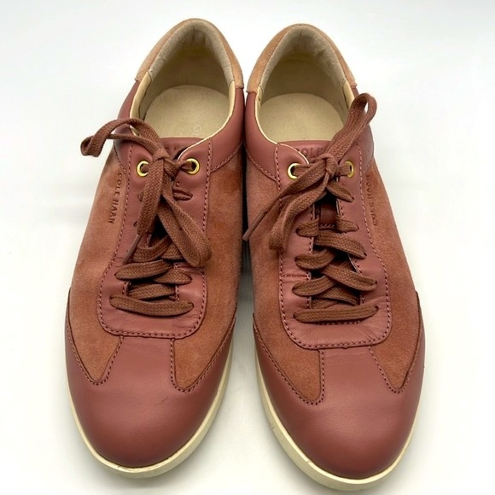 Cole Haan - Burlwood Grand Crosscourt Turf Suede Leather Sneakers Size 8 - Picture 2 of 16